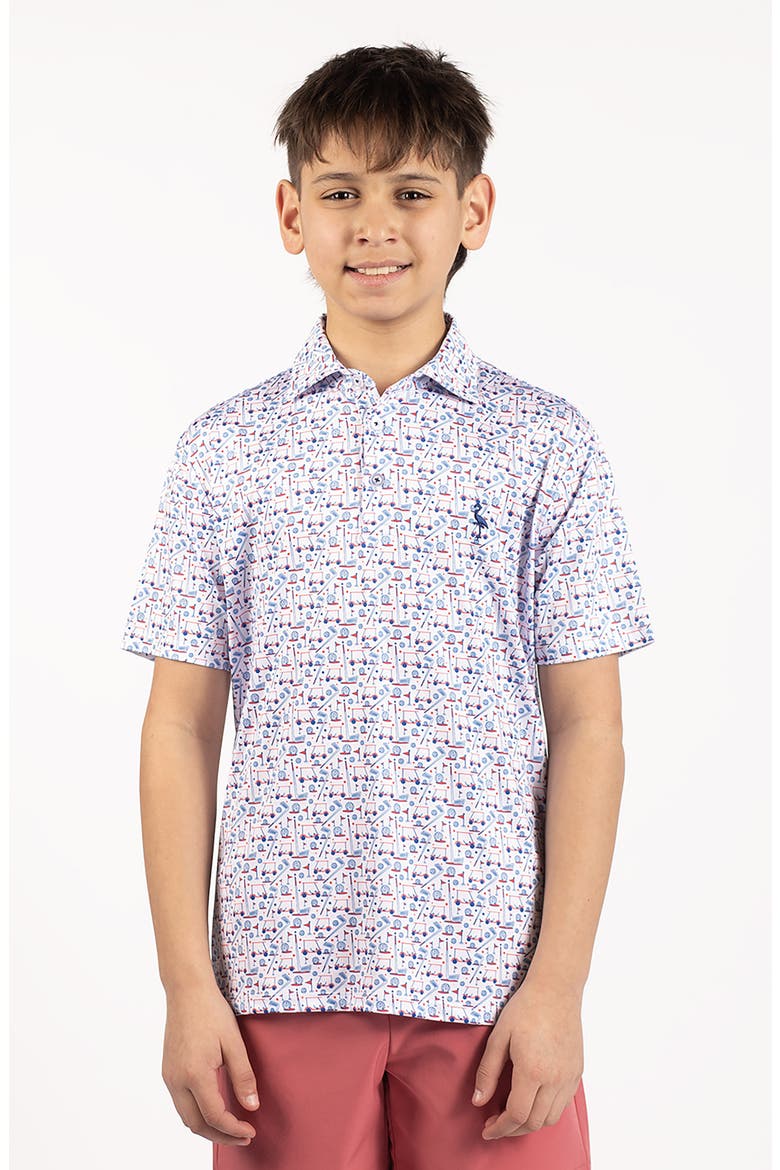 Kids' Hole in One Knit Polo, Main, color, WHITE