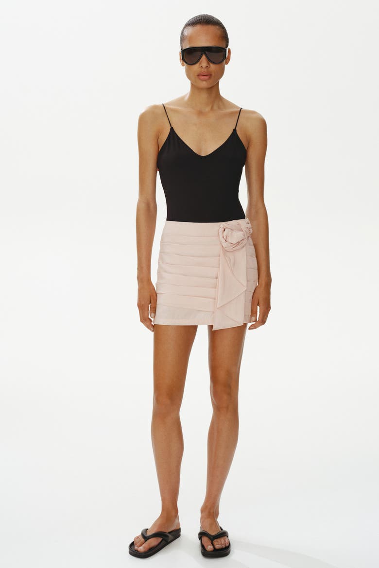 Appliquéd Mini Skirt, Alternate, color, Light dusty pink