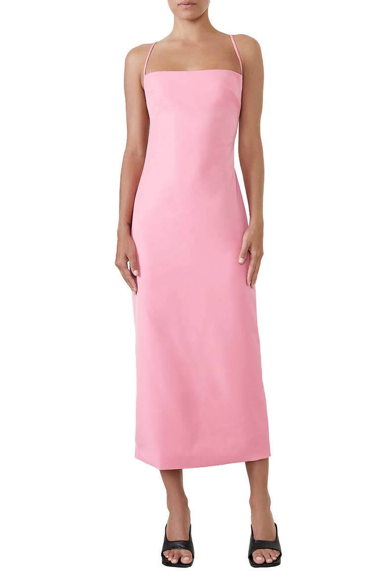 Jillian Square Neck Dress, Main, color, PINK SORBET