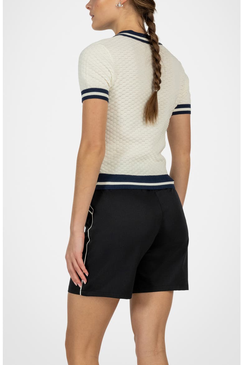 Clubhouse Tipped Pima Cotton Polo, Alternate, color, WHITE/ NAVY