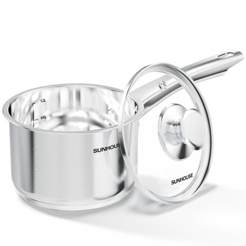 Sunhouse Classic 1.5 Quart Stainless Steel Saucepan