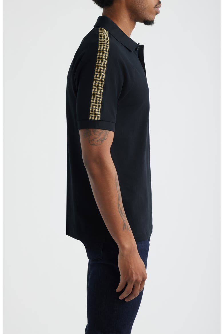 Cross Tape Polo, Alternate, color, BLACK