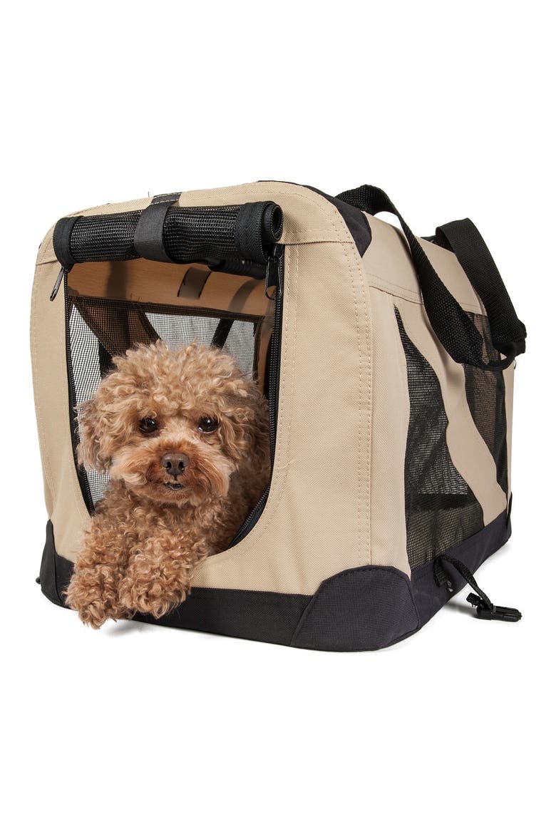 Folding Zippered 360 Vista View Dog Carrier - Medium, Alternate, color, KHAKI