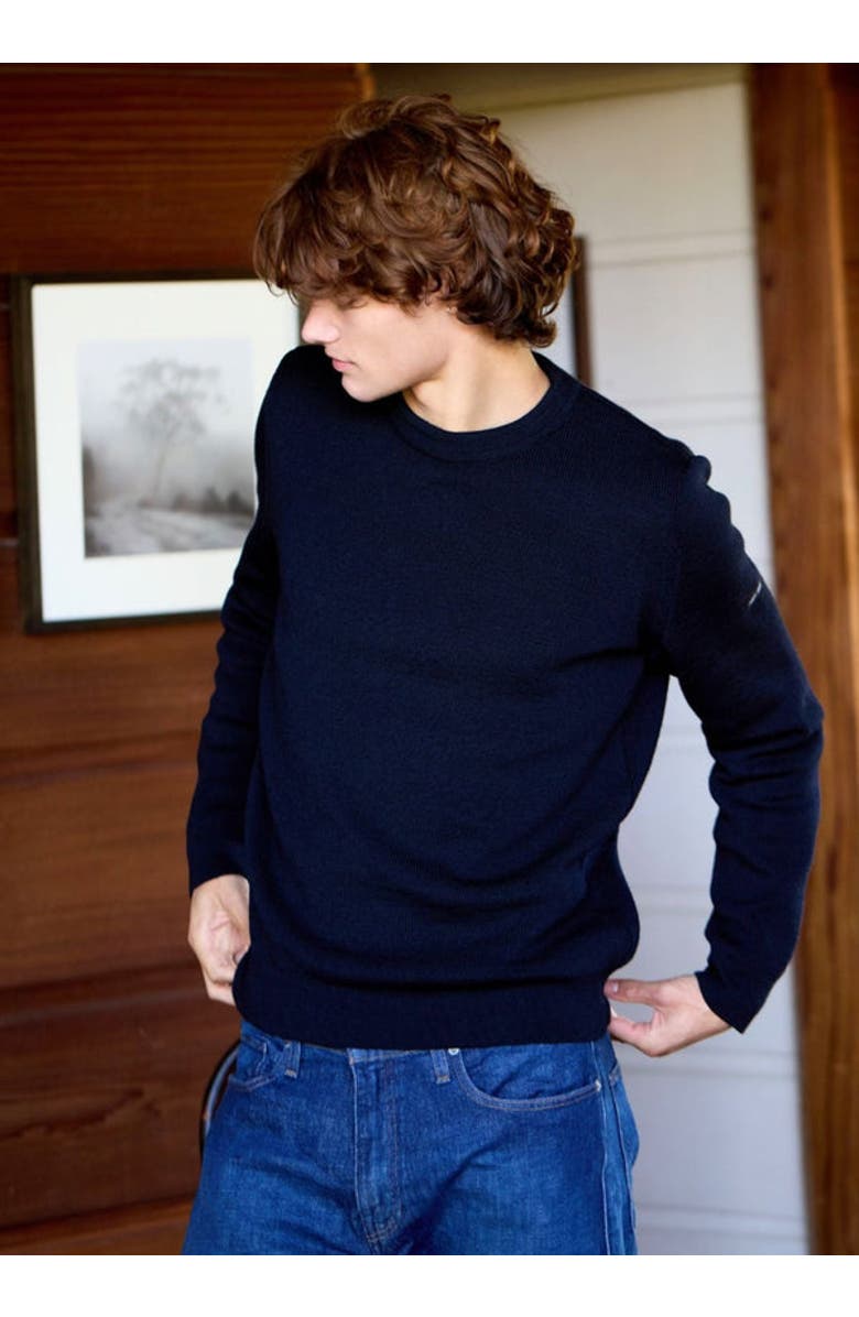 Saint James LOCRONAN III - Crew Neck Sweater, Main, color, Navy