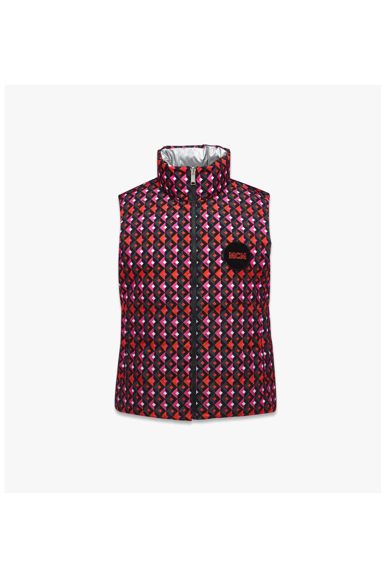 Reversible Puffer Vest, Alternate, color, Metallic Silver