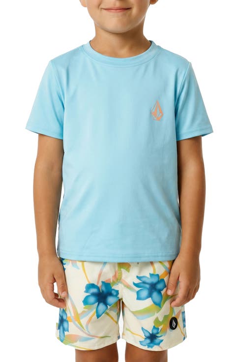 Kids' Sprayz Floral Rashguard T-Shirt & Swim Shorts Set (Toddler & Little Kid)