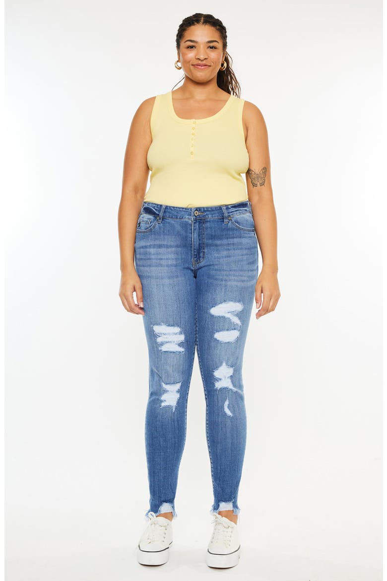 Summer Mid Rise Super Skinny Jeans, Alternate, color, Medium Wash Blue