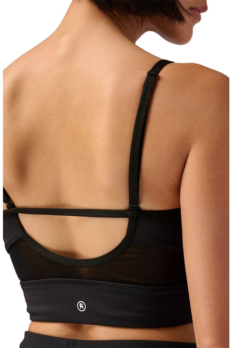 Destination Square Neck Bra Top - Women's, Alternate, color, Black