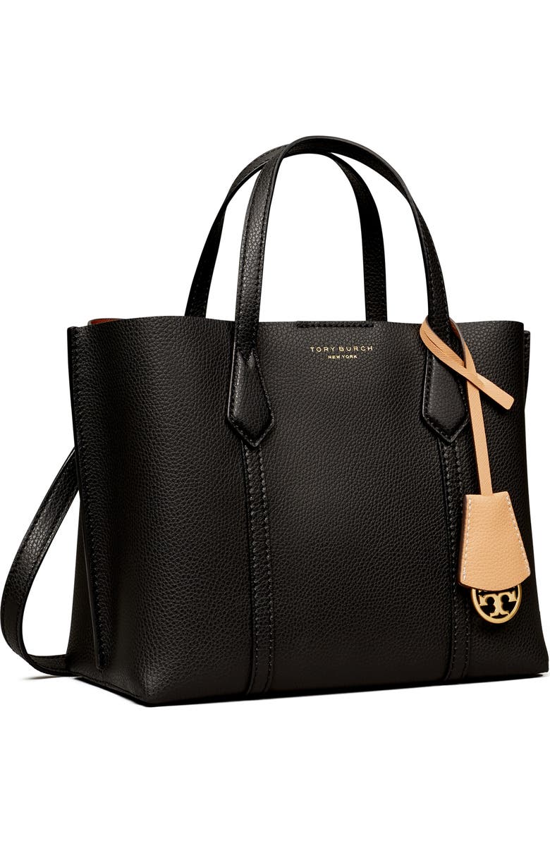 Tory Burch Perry Small Triple Compartment Leather Tote, Alternate, color,