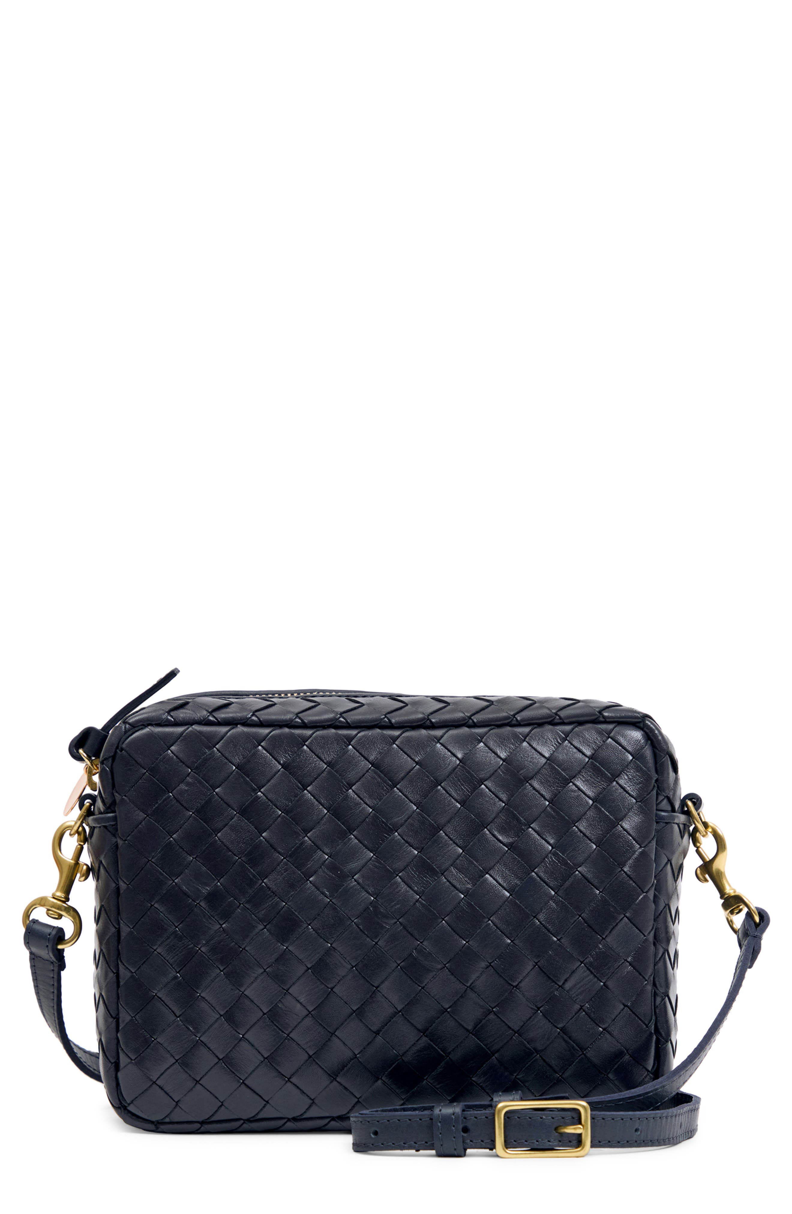Midi Sac Woven Leather Crossbody Bag, Main, color, TWILIGHT