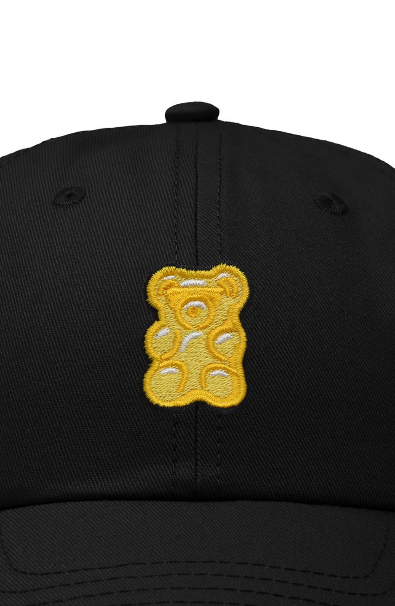 Dalix Yellow Gummy Embroidered Dad Cap, Alternate, color, Black