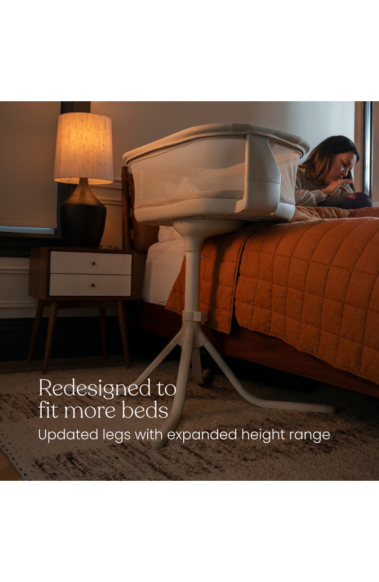 HALO BassiNest Connected Swivel Sleeper 3.0 - Smart Bassinet with AutoSoothe, 360° Swivel, Cry Detection, Rocking, Vibration & Soothing Sounds, Easy Lowering Wall, Alternate, color, Oat - 4.0