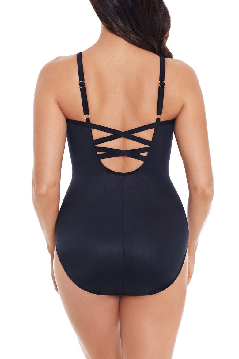 Captivate Rock Solid Strappy One-Piece Swimsuit, Alternate, color, BLACK