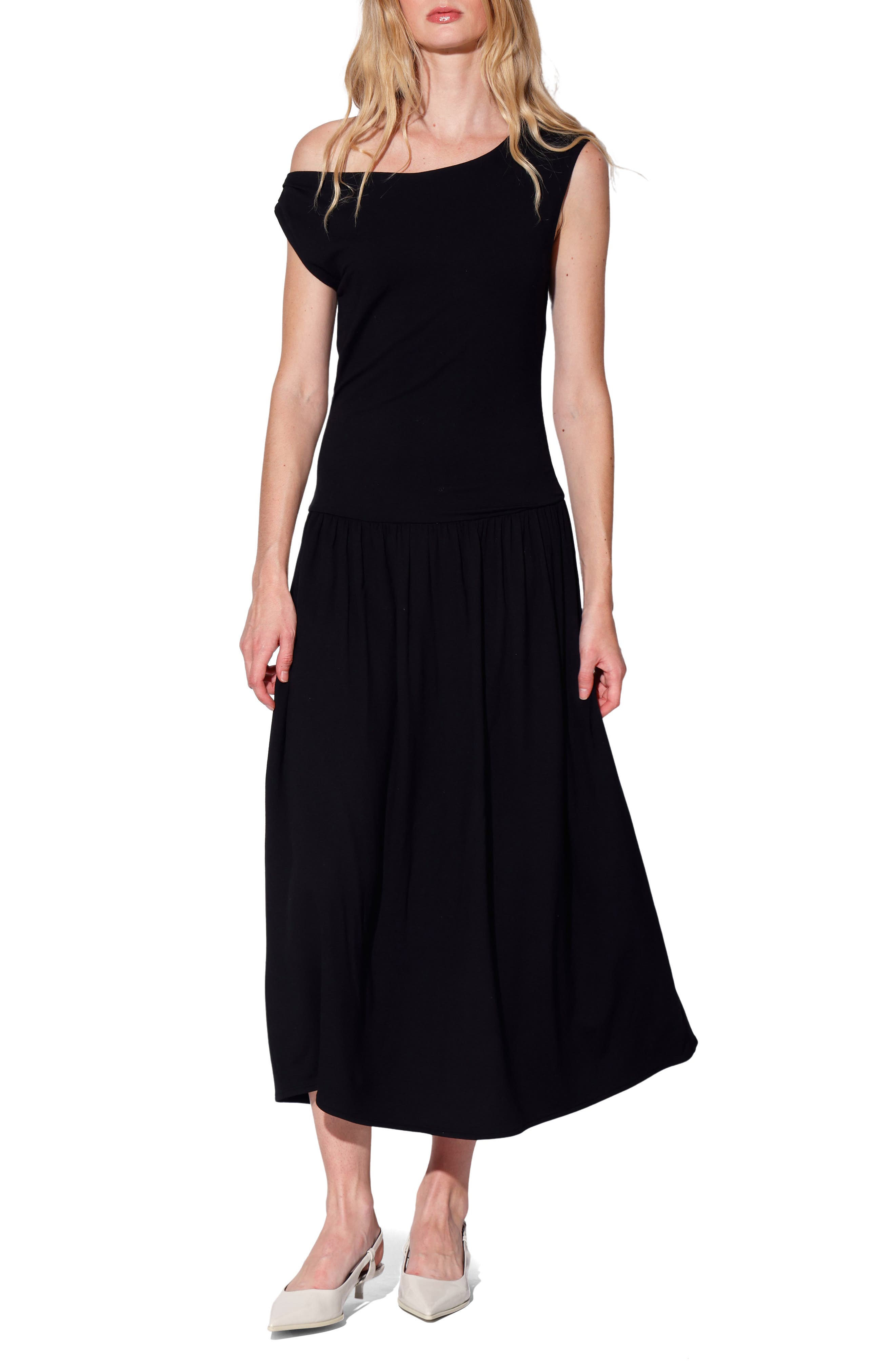 Walter Baker Fatima One-Shoulder Midi Dress