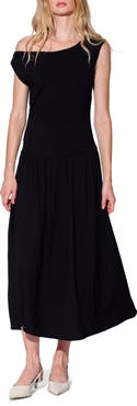 Walter Baker Fatima One-Shoulder Midi Dress