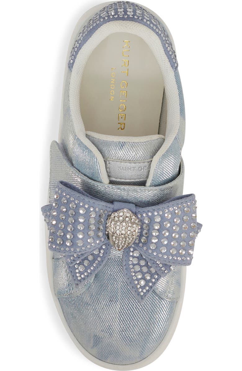 Kurt Geiger London Kids' Mini Laney Bow Sneaker, Alternate, color, Denim