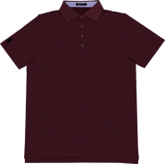 Castle Golf Print Performance Polo Shirt