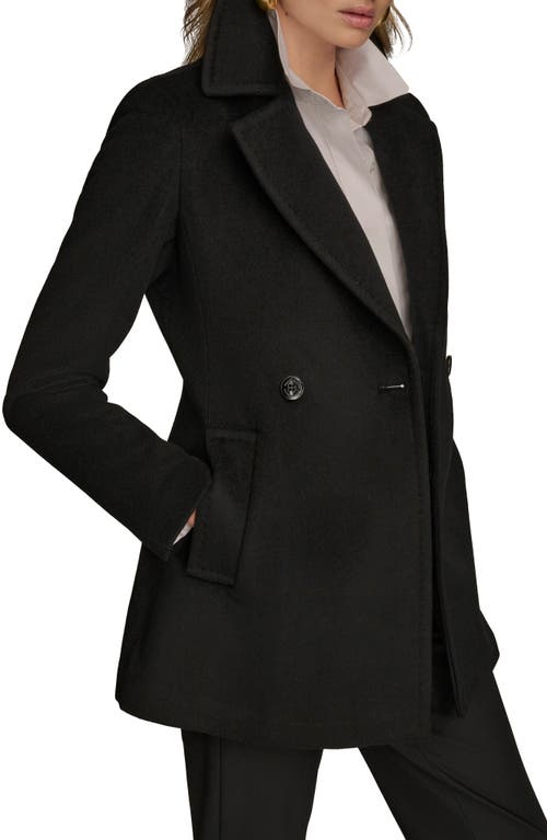 Donna Karan New York Double Breasted Blazer Coat In Black