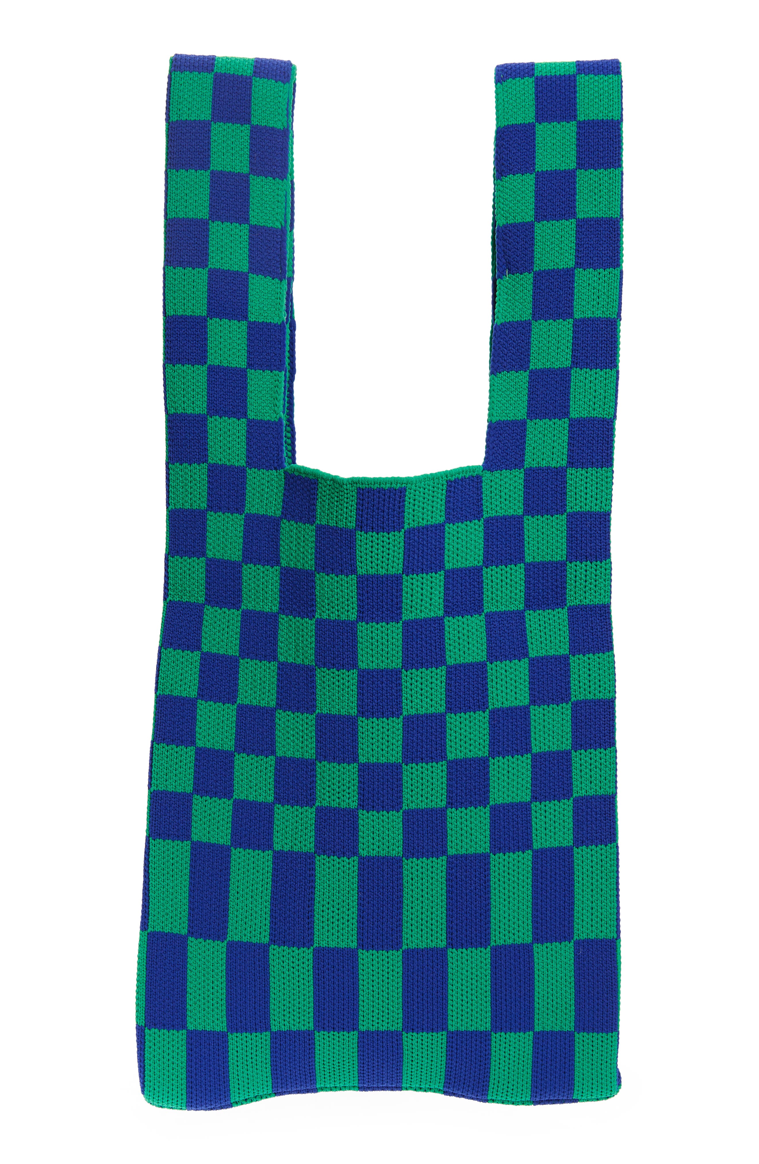 Rainbow Unicorn Birthday Surprise Checkered Shopping Tote, Main, color, 