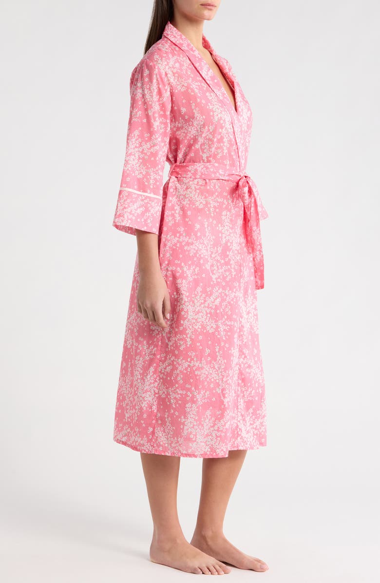 Papinelle Cheri Blossom Cotton Maxi Robe, Alternate, color, Pink Lemonade