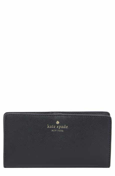 large slim saffiano leather bifold wallet
