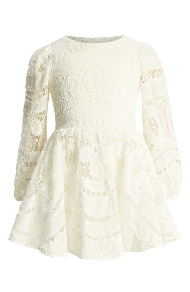 Bardot Junior Kids' Margot Miley Long Sleeve Cotton Lace Party Dress, Main, color,