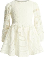Bardot Junior Kids' Margot Miley Long Sleeve Cotton Lace Party Dress