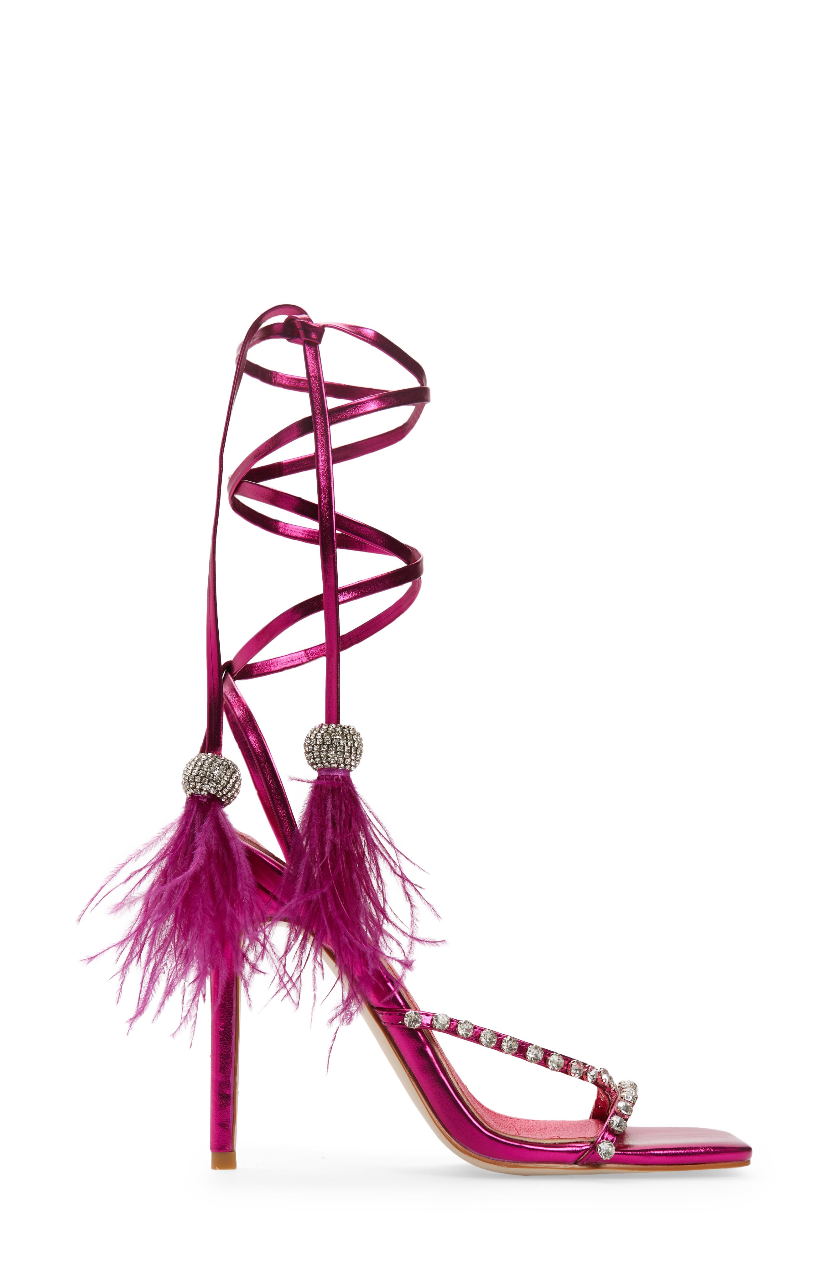 AZALEA WANG Missy Metallic Ankle Strap Sandal, Alternate, color, 