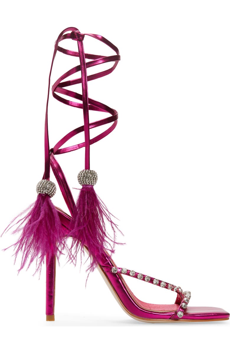 AZALEA WANG Missy Metallic Ankle Strap Sandal, Alternate, color,