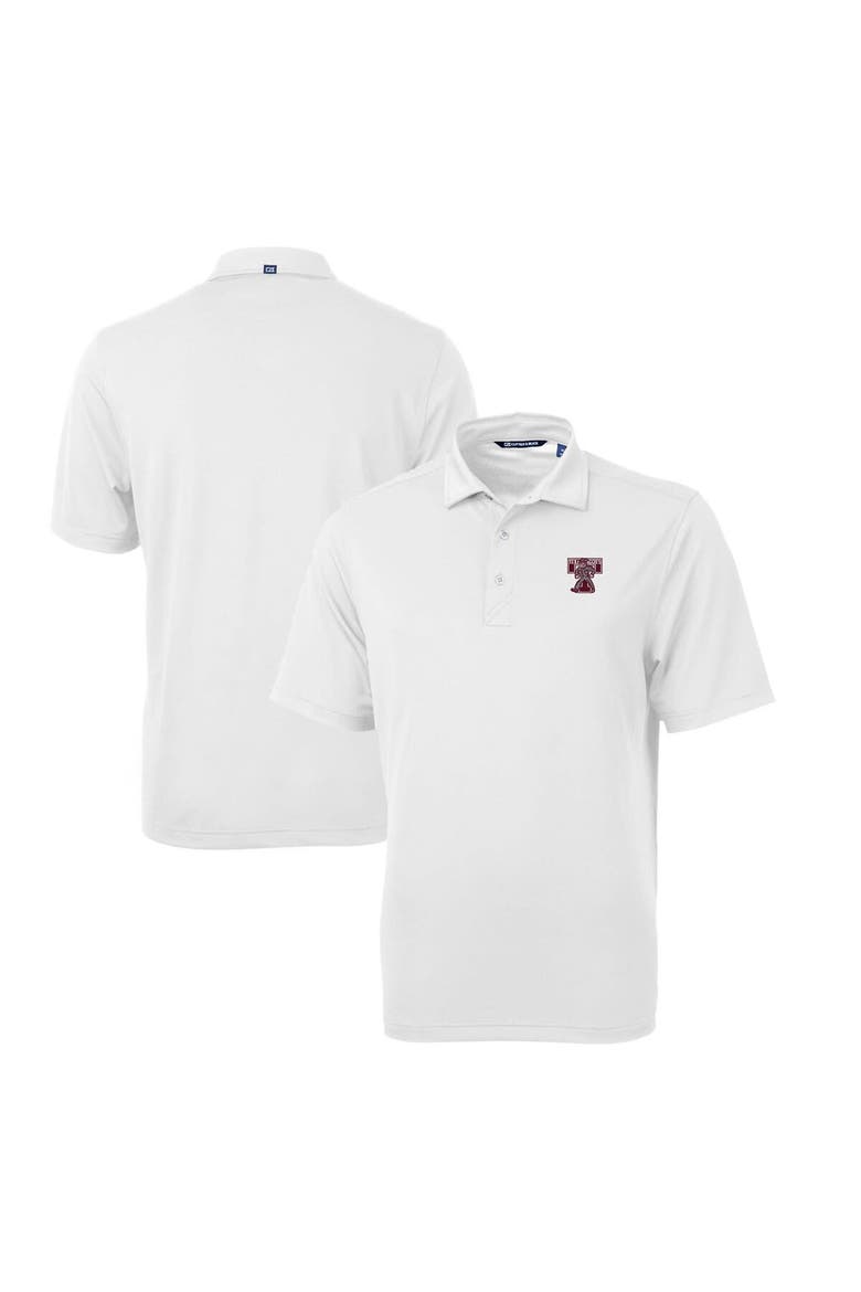 Men's Cutter & Buck White Texas A&M Aggies Big & Tall Virtue Eco Pique Recycled DryTec Polo, Main, color, White