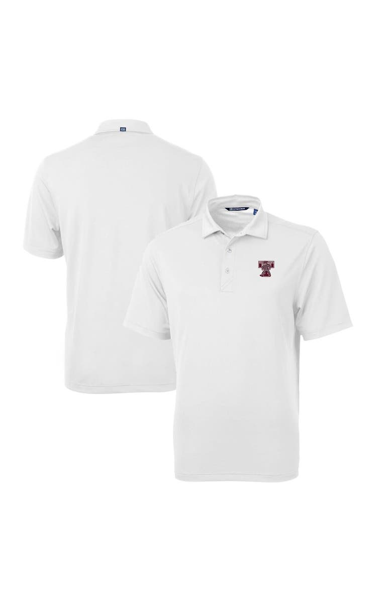 Cutter & Buck Men's Cutter & Buck White Texas A&M Aggies Big & Tall Virtue Eco Pique Recycled DryTec Polo, Main, color,