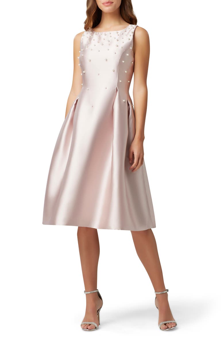 Embellished Mikado Cocktail Dress, Main, color, ROSE QUARTZ