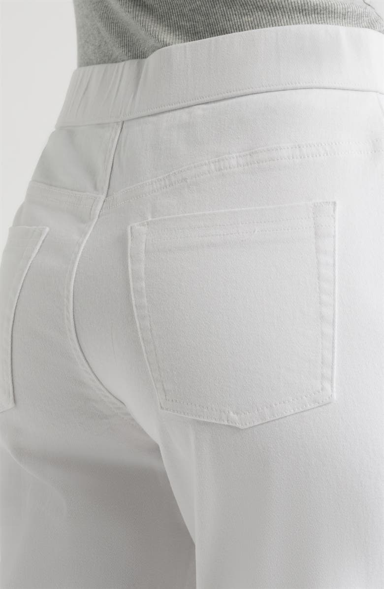 Hue Rhinestone Straight Leg Crop Denim Leggings, Alternate, color, White