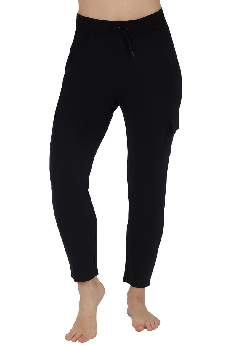 Terry Fleece Jamie Tapered Joggers, Main, color, BLACK