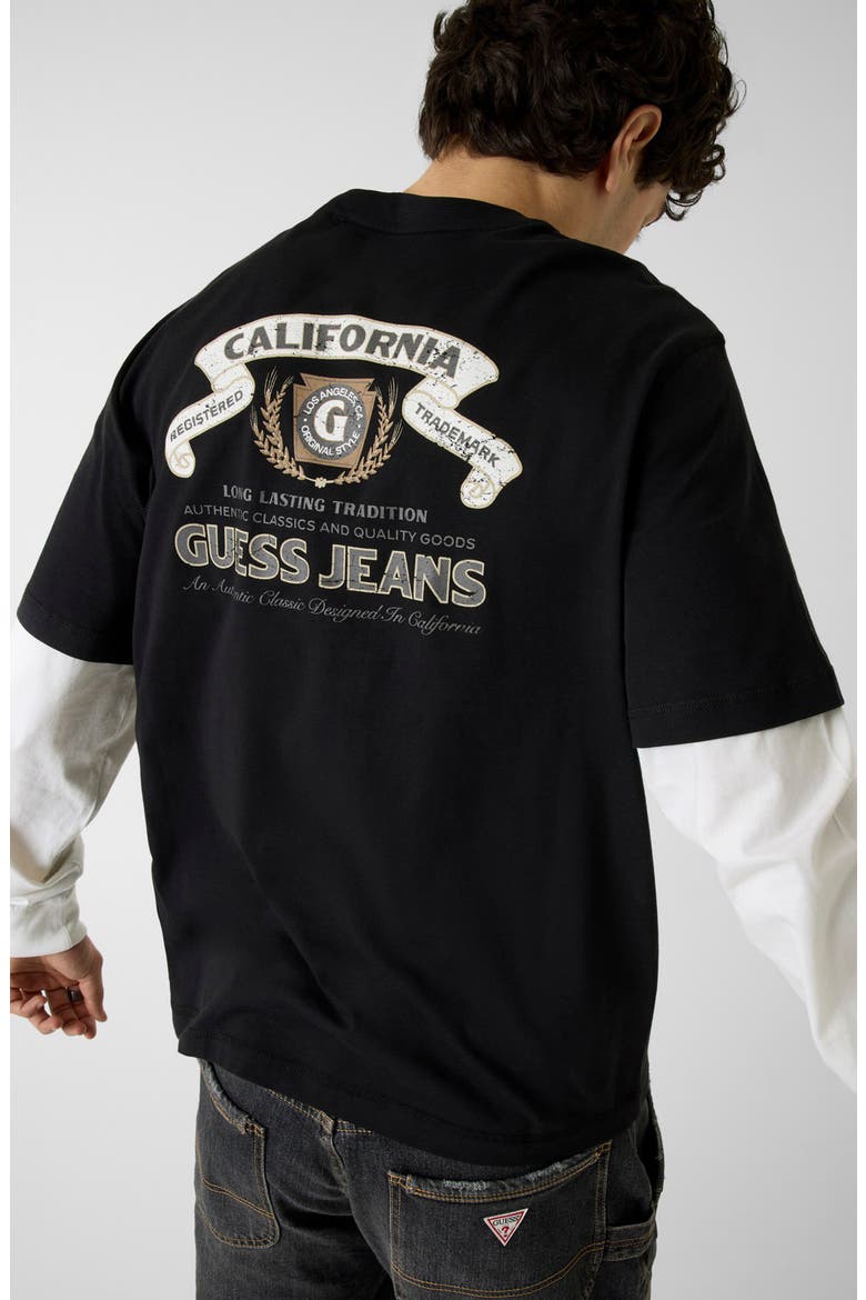 Layered Look Graphic T-Shirt, Alternate, color, JBLACK-BLACK