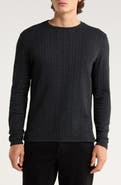 John Varvatos Fern Feeder Stripe Rib Long Sleeve T-Shirt