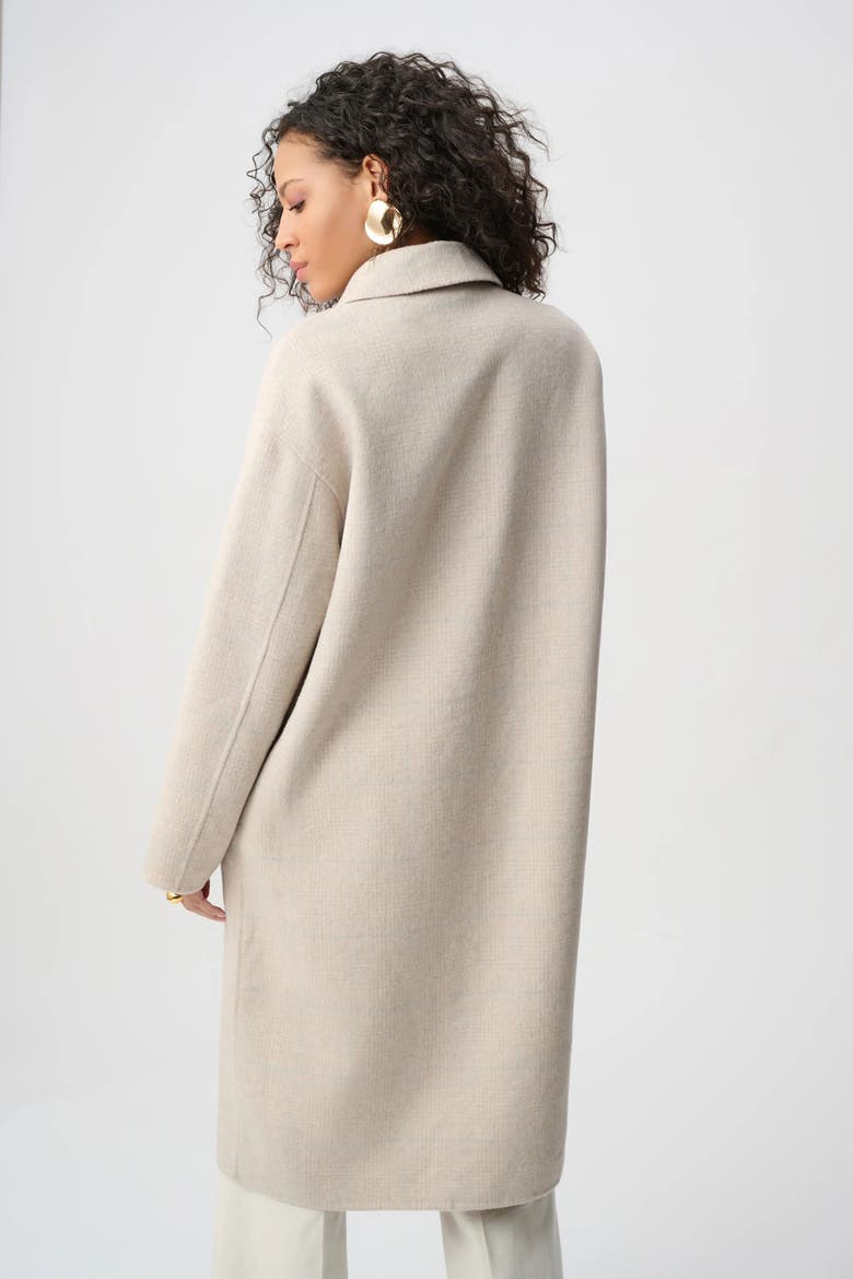 Wool Blend Plaid Reversible Boxy Coat, Alternate, color, Oatmeal/Multi
