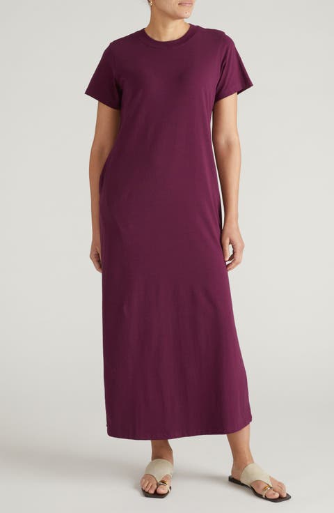 Halie Maxi T-Shirt Dress (Regular & Plus)