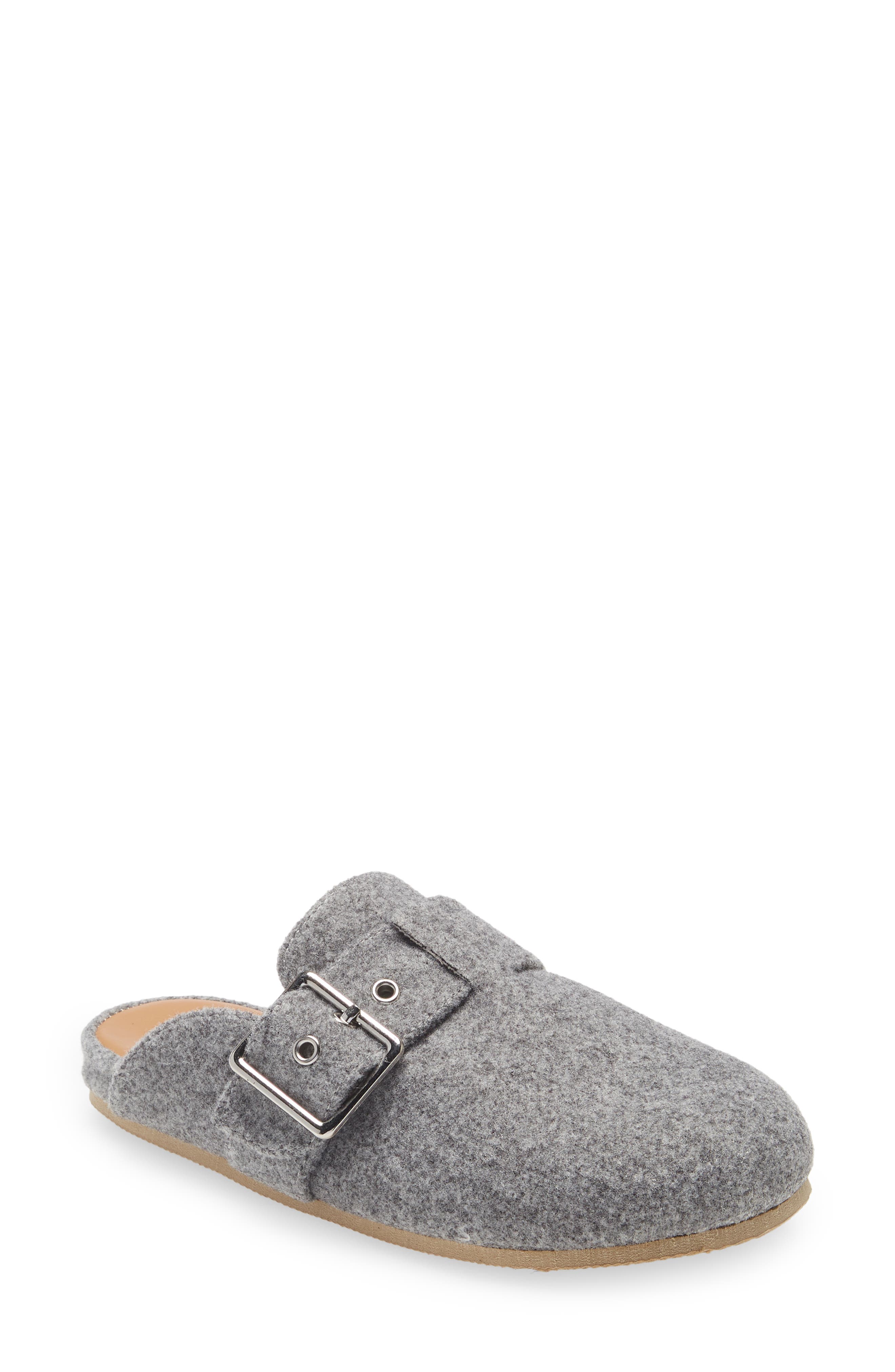 Mollie Faux Shearling Lined Mule, Main, color, GREY