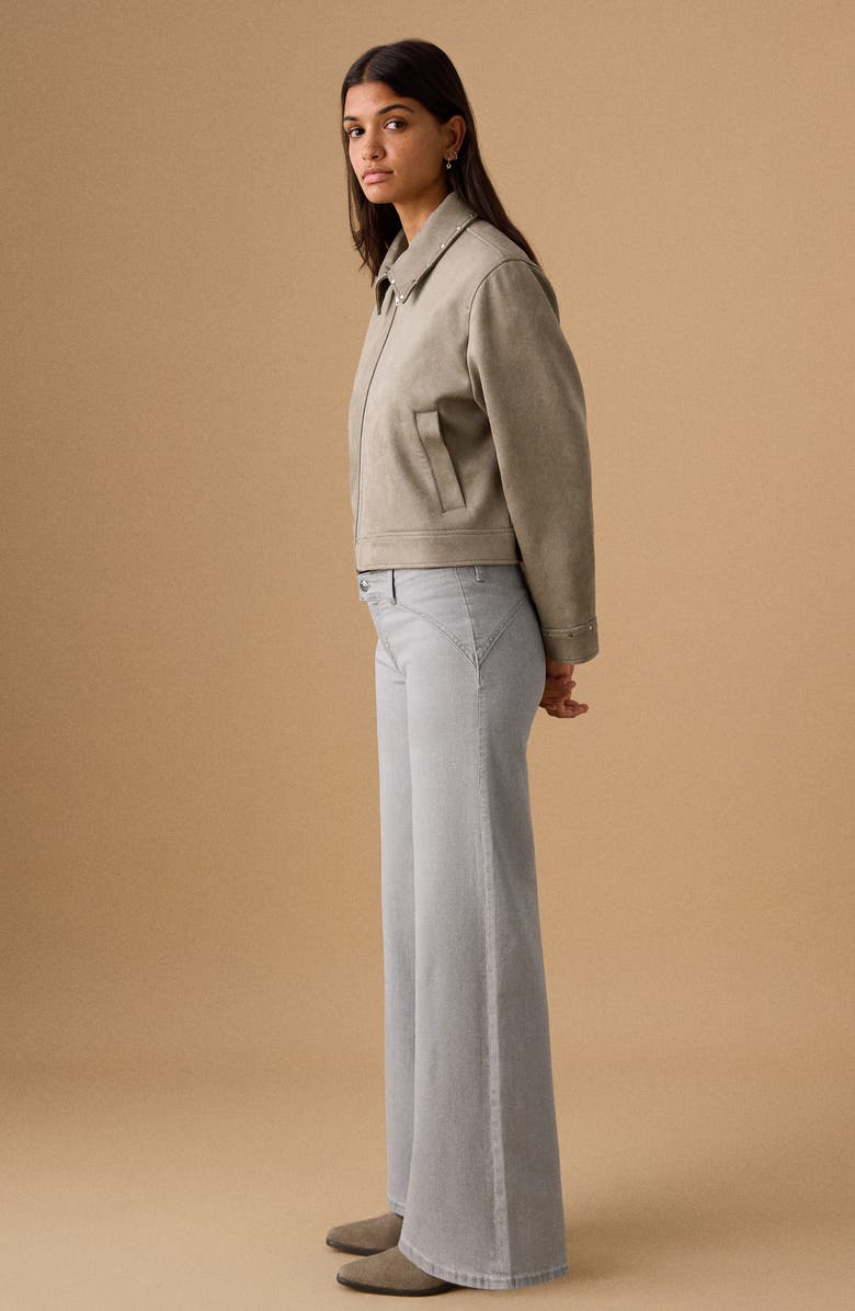 MANGO TEEN Low Rise Wide Leg Jeans, Alternate, color, Denim Grey