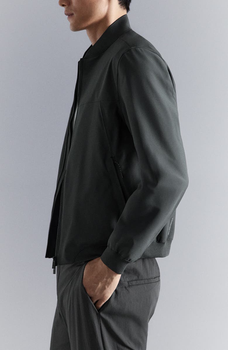 MANGO Water Repellent Bomber Jacket, Alternate, color, Dark Grey