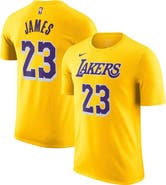 Nike Men's Nike LeBron James Gold Los Angeles Lakers Icon 2022/23 Name & Number T-Shirt