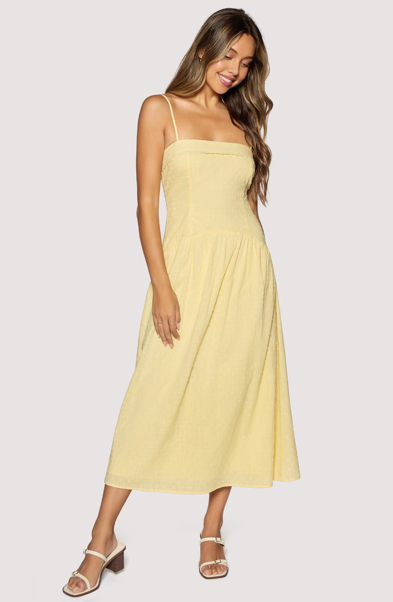 Lost + Wander Sunlit Whimsy Cotton Midi Dress, Alternate, color, Yellow