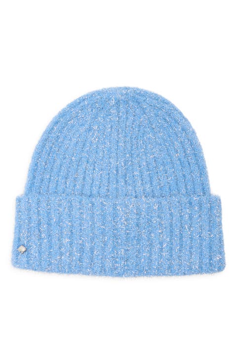tinsel knit beanie