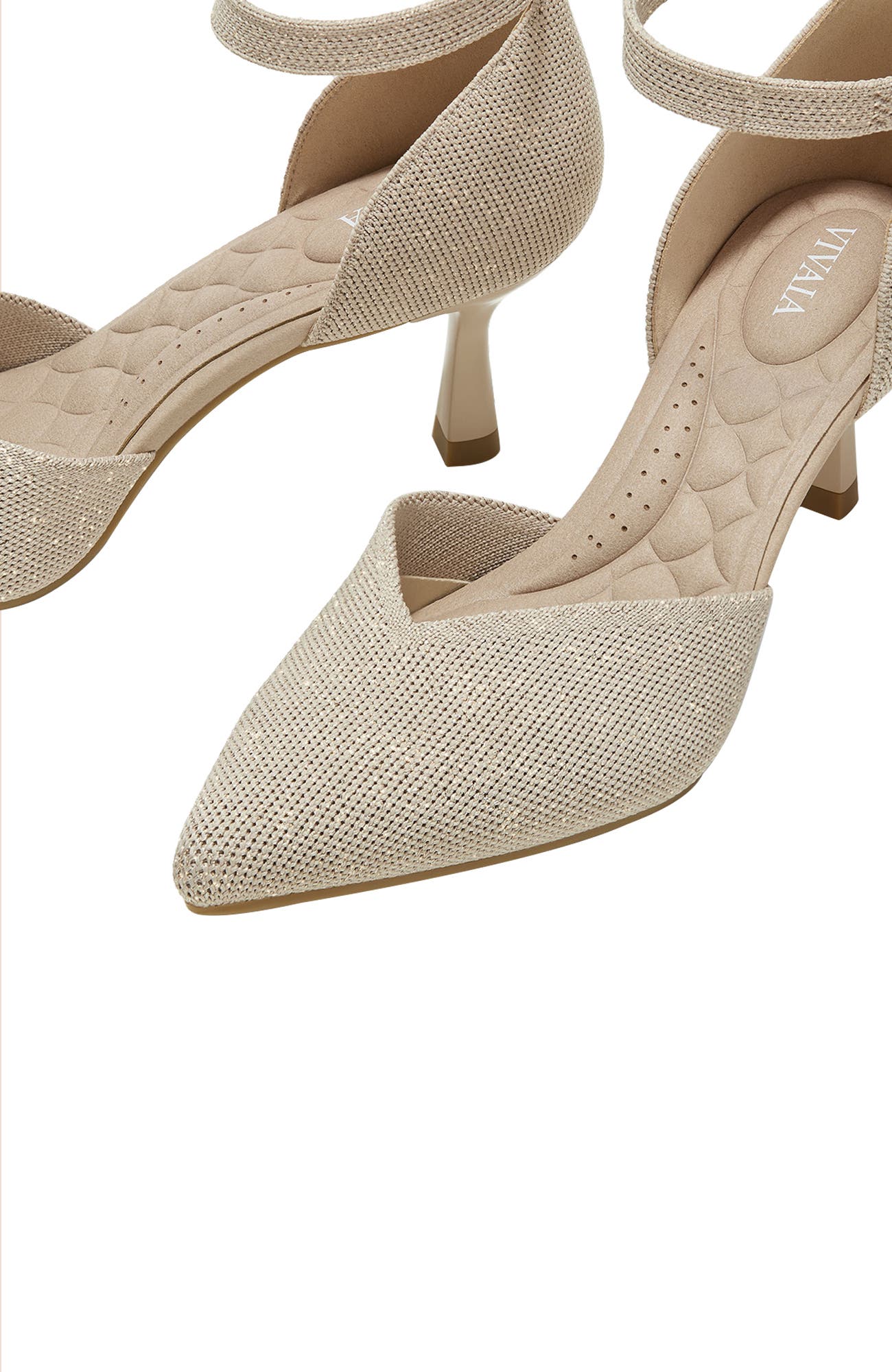 Arabella Pointed-Toe Stilettos, Alternate, color, Golden Almond
