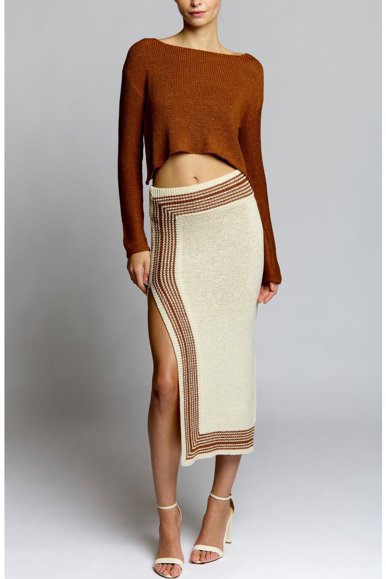 Bermuda Knit Skirt, Alternate, color, Ivorytero