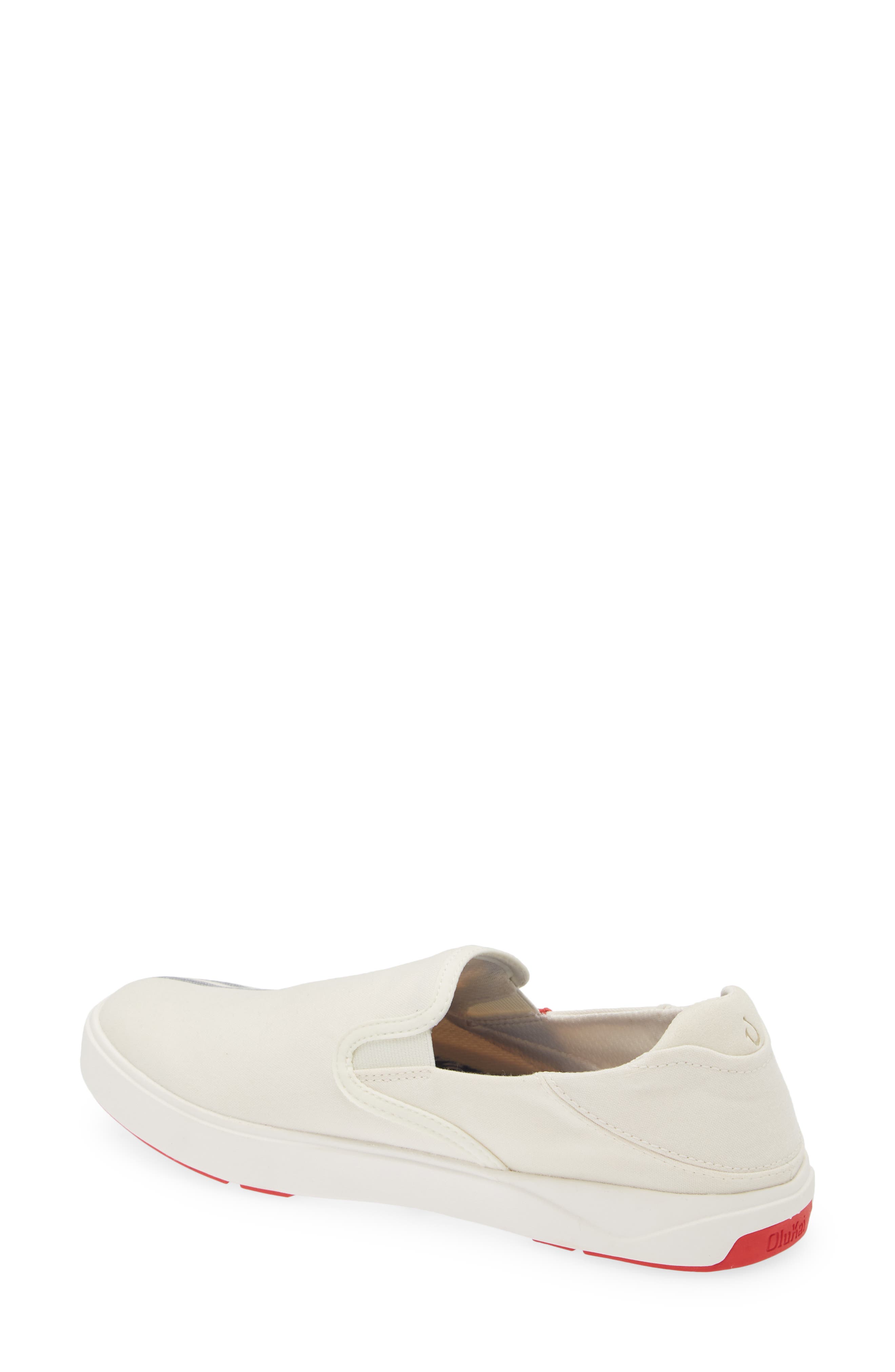 OluKai Lae'ahi Slip-On Sneaker, Alternate, color, Off White / Stripe