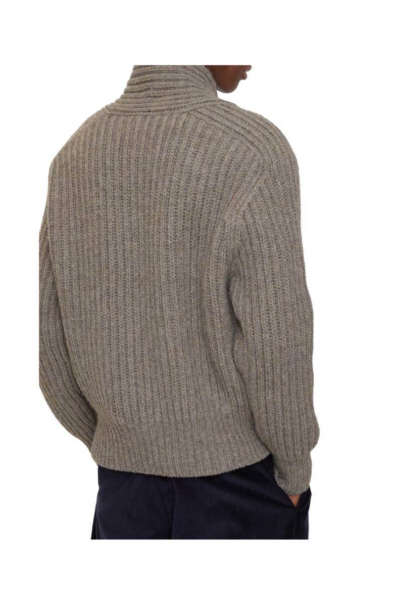 Burberry Shawl Collar Wool Sweater, Alternate, color, Beige Melange