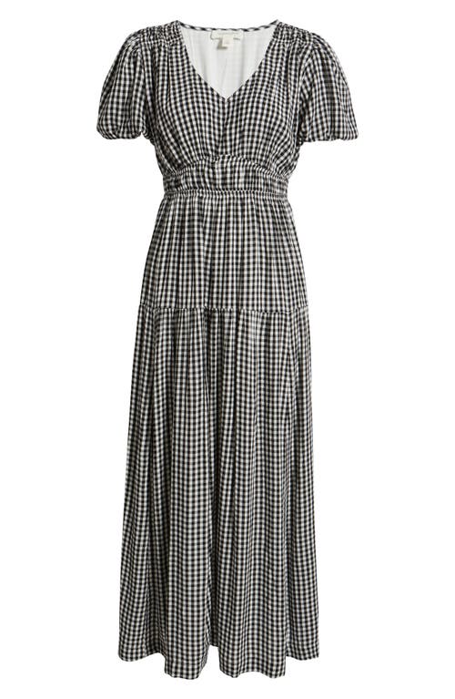 TREASURE & BOND TREASURE & BOND GINGHAM PUFF SLEEVE MAXI DRESS