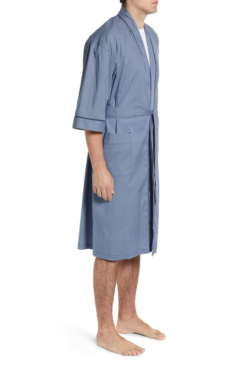 Majestic International Men's Print Stretch Cotton Robe, Alternate, color, 